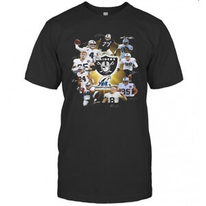 Los Angeles Raiders Football Team Signatures T-Shirt